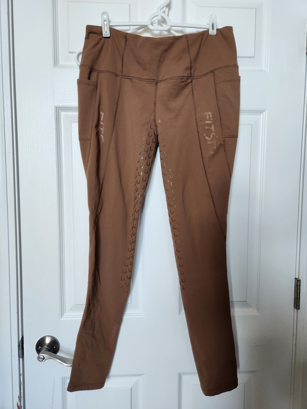 FitsT4 Insulated Fleece Lined Brown High-Waist Grip Horse Riding Breeches